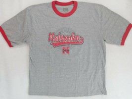 VC Varsity Classic Nebraska Huskers Gray Red Trim T-Shirt Adult Size XL - £3.72 GBP