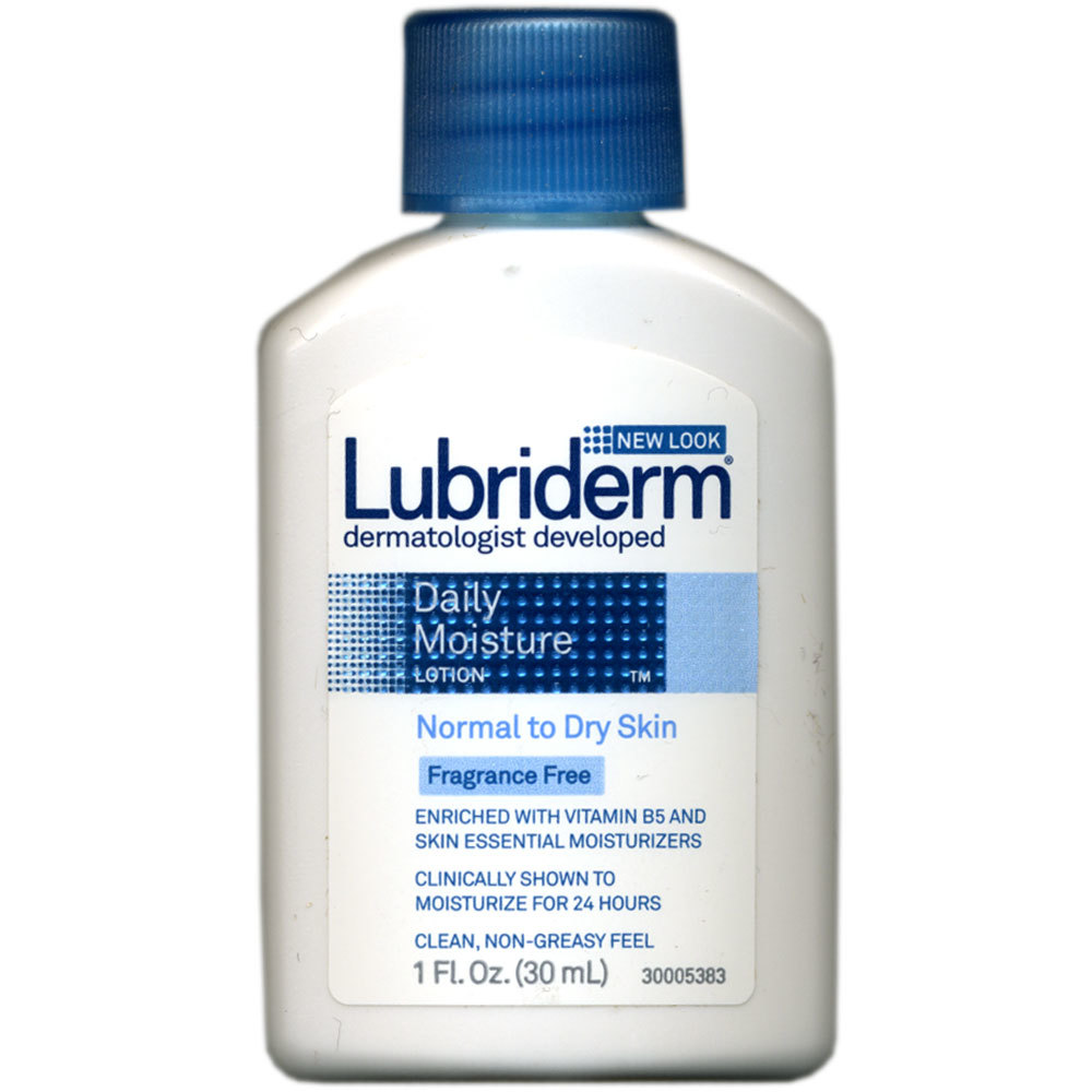 NEW Lubriderm Daily Moisture Loiton Normal/Dry Skin Fragrance Free 1 oz (5 Pack)