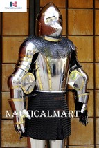 NauticalMart Full-Plate Armour XIV Century Churburg Suit of Armor, Chainmail, Me