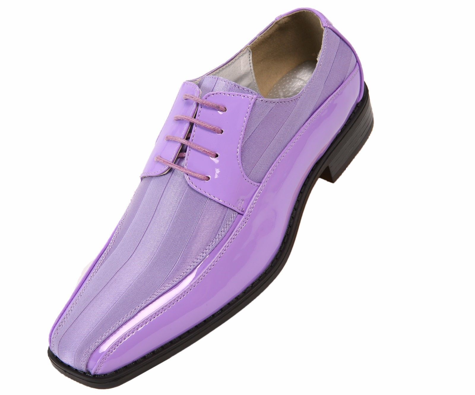 Viotti Mens Lavender Patent Dress Oxford W/ Striped Satin Shoe Style ...