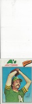 Jim Todd 1977 Topps Autograph #31 A's