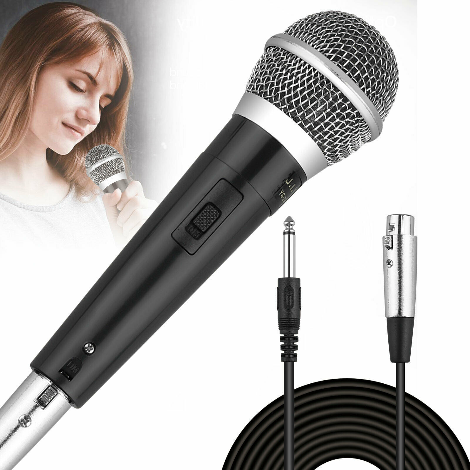 Professional Handheld Wired Mic Dynamic Microphone Audio Vocal Karaoke ...