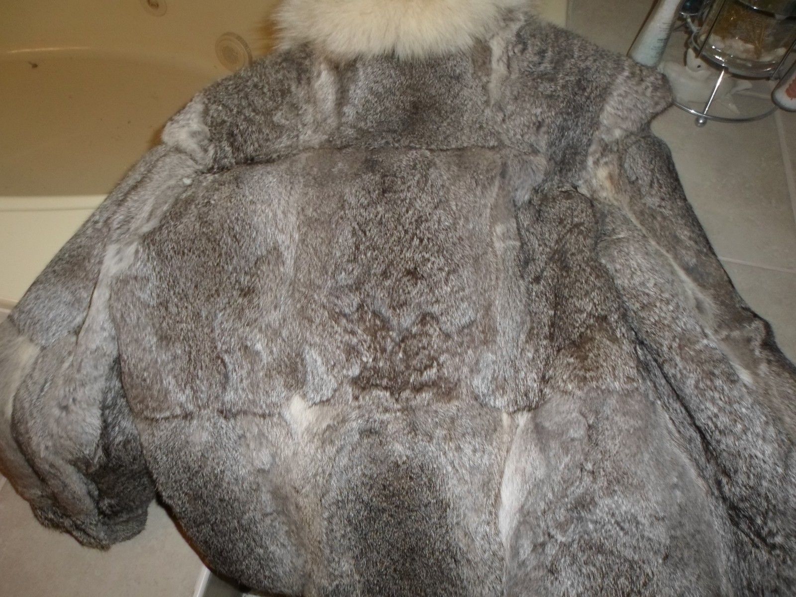 sergio valente rabbit fur coat