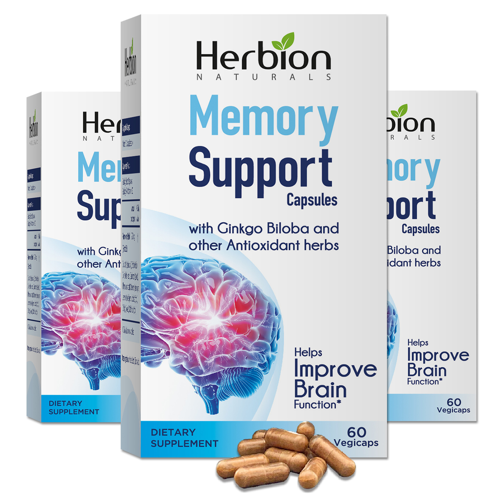 Herbion Naturals Memory Support Capsules Improve Brain Function 60 Vegicaps
