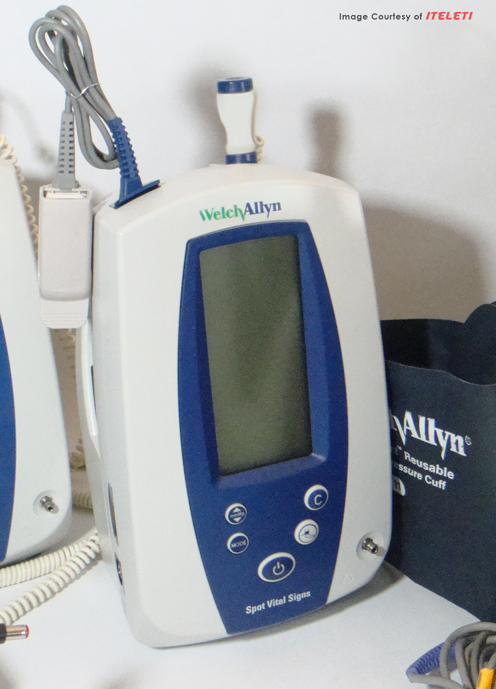 Welch Allyn Spot Vital Signs Monitor 42NTBE1 NIBP Nellcor SpO2 Temp