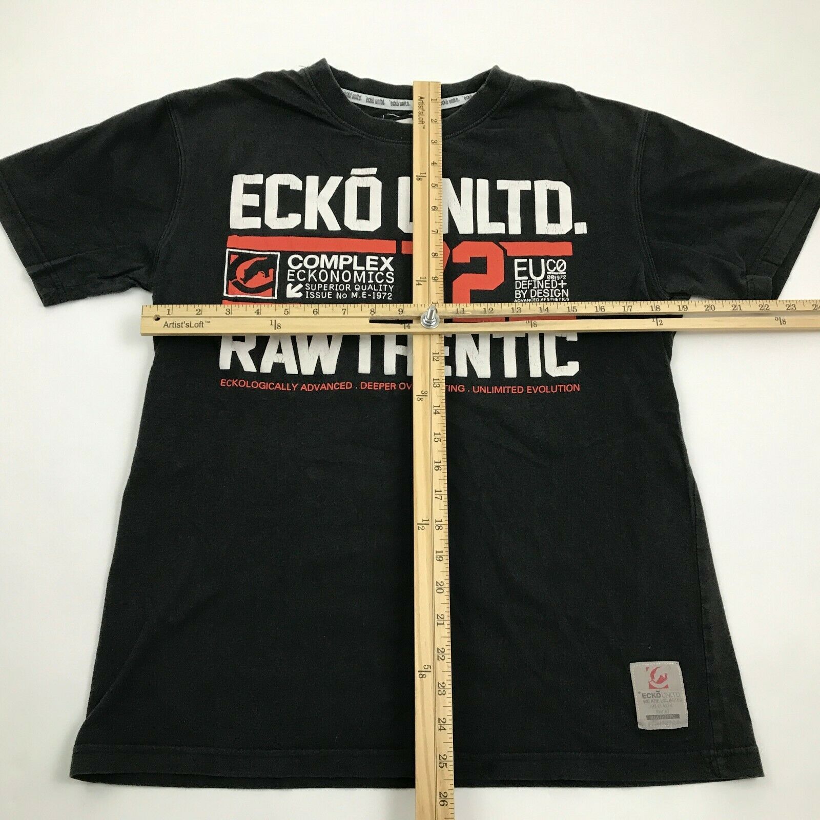 VINTAGE Ecko Rawthentic T Shirt Loose Fit Short Sleeve Size M Medium ...