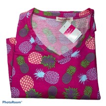 Fresh Produce Women’s S/S V-Neck T-Shirt.Pineapple.Pink.Sz.L.NWT.MSRP$49.00 - $45.82