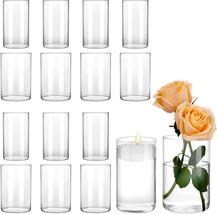 Cucumi 16Pcs Glass Cylinder Vases 6 Inch Tall Clear Vases For Wedding - $76.96