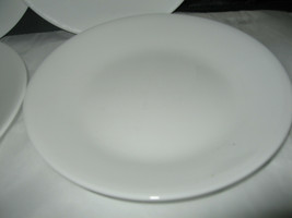(4) Corelle &quot;WINTER FROST&quot; WHITE bread/butter plates- 6 1/4&quot; - $7.99