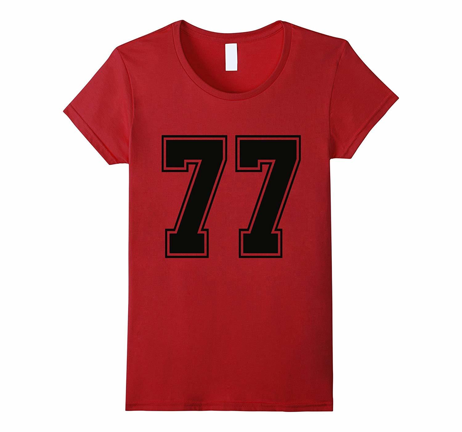 New Tee - #77 Number 77 Sports. Jersey T-Tee My Favorite Player #77 ...