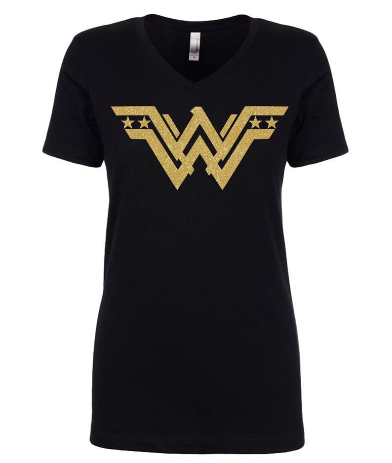 wonder woman T Shirt, Superheroes shirt, short Sleeve sparkle glitter ...