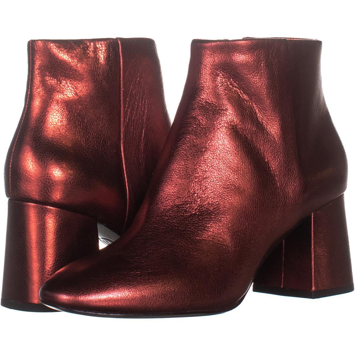 red block heel boots