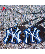 New York Yankees Dangle Earrings, Sports Earrings, Baseball Fan Earrings... - $3.95