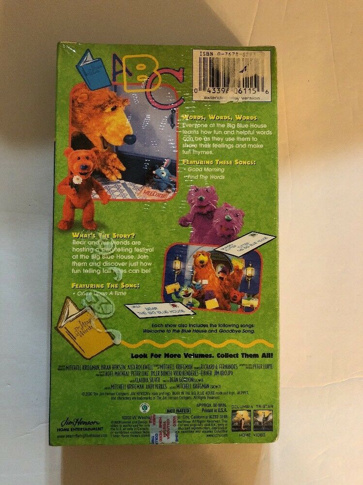 Bear in the Big Blue House Storytelling with Bear VHS 1999-TESTED-RARE ...