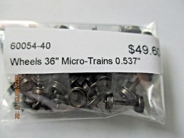 Intermountain # 60054-40 Metal 36" Wheels for Micro-Trains  0.537" 48 Axles image 2