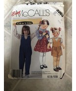 McCalls Sewing Pattern 1987 Childrens Top Overalls Jumper 3263 Size 4-5-... - $15.88