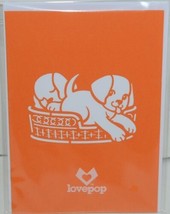 Lovepop LP1535 Dog Family Pop Up Card White Envelope Cellophane Wrapped image 1
