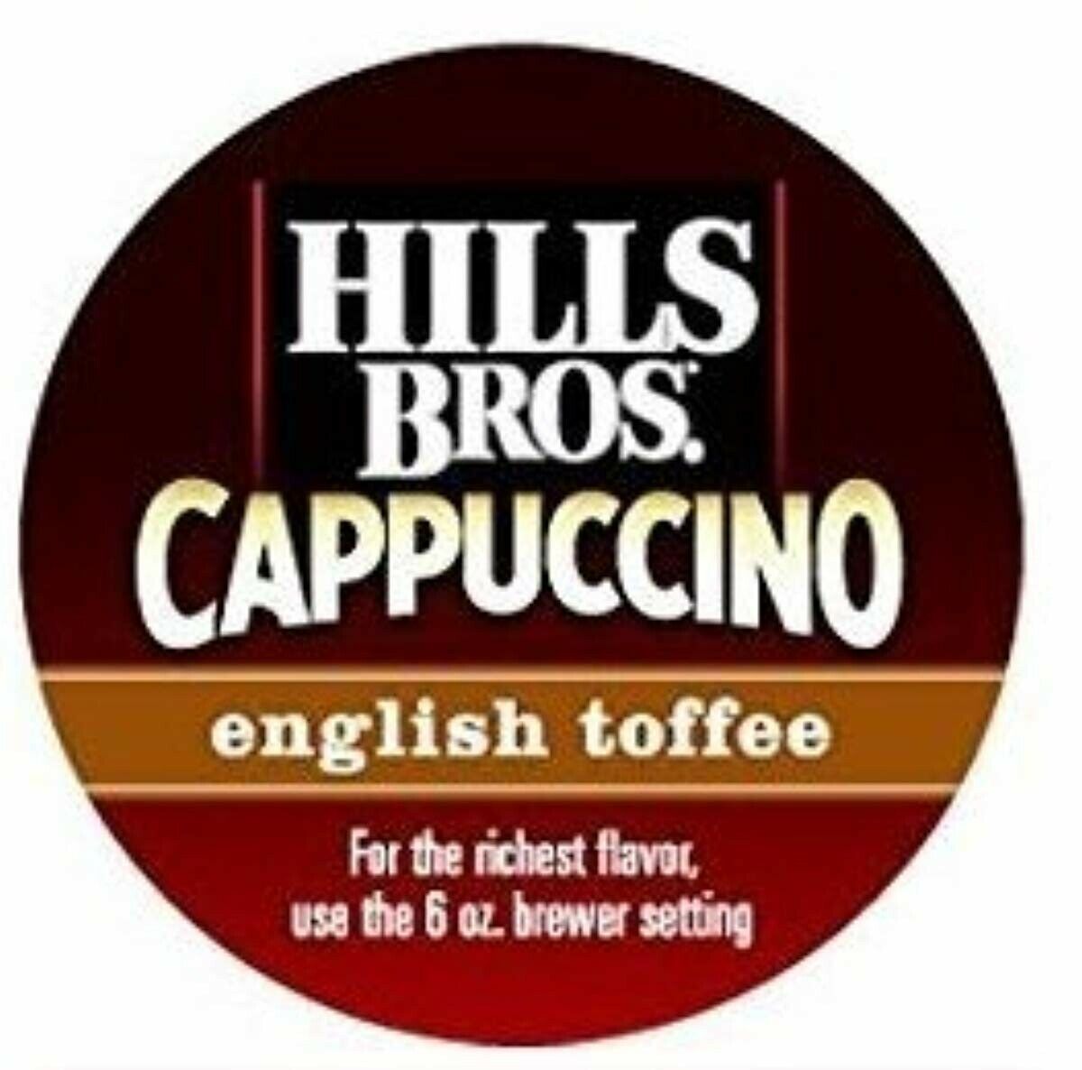 Hills Bros English Toffee Cappuccino Keurig KCups, 12 Count Coffee