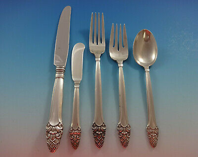 Primary image for Sovereign Old by Gorham Sterling Silver Flatware Set 42 Pieces Stylized Acorn