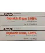 Rugby Capsaicin Cream 0.025% Pain Relief 60g /each ( 2 pack ) EXP: 01/2023 - $12.86