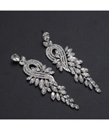 Yhpup Elegant Luxury Leaves Leaf Rhinestone Drop Statement Earring Women... - $9.37