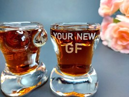 Sarcastic Sexy Lady &quot;Your New GF&quot; Shot Glass 1pc Funny Hot Girl Prank Gi... - $9.79