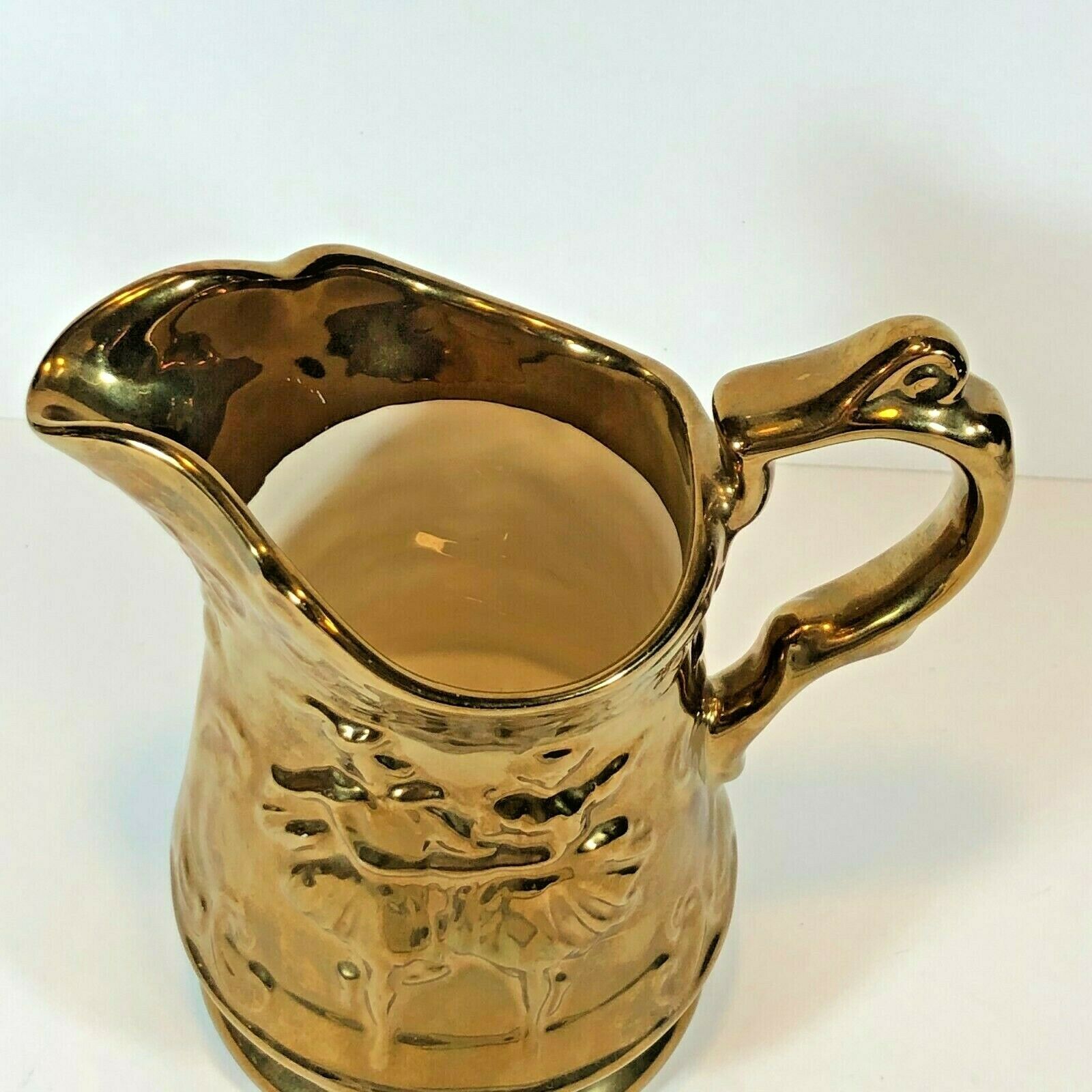 ANTIQUE ROYAL VICTORIA WADE ENGLAND COPPER LUSTER PITCHER / JUG 53/4