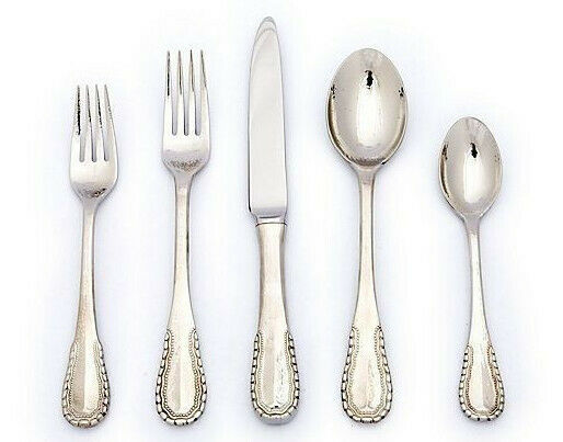 Primary image for Merletto by Ricci Stainless Flatware Tableware Set Service 4 New 20 Pcs Beaded