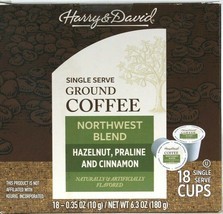 1 Harry & David Ground Coffee Northwest Blend Hazelnut Praline Cinnamon 18 Cups