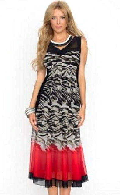 Go Rouge Flared Animal Print Salsa Dress by Picadilly - NOW EXTRA 10% ...