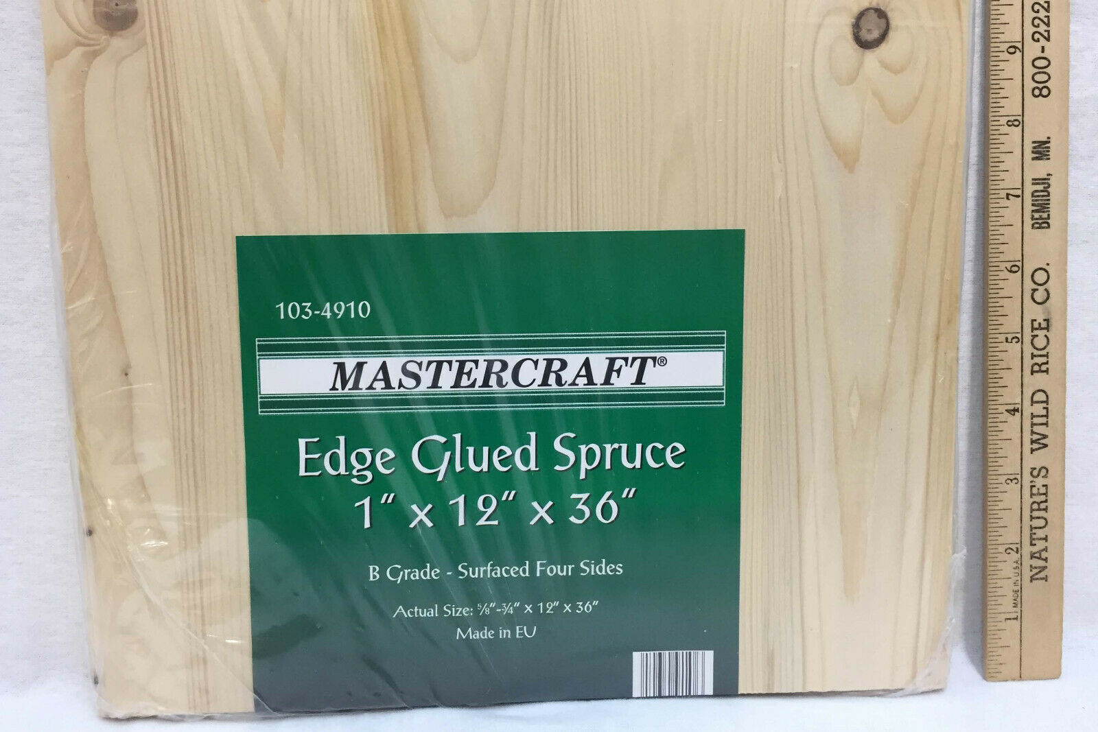 Edge Glued Spruce Wood Board B Grade Surfaced 4 Sides 1x12x36