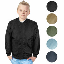 Boy's Kids Premium Stylish Water Resistant Padded Zip Up Flight Bomber Jacket