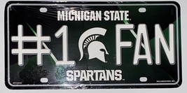 Michigan State Spartans #1 Fan Metal Embossed License Plate - $12.86