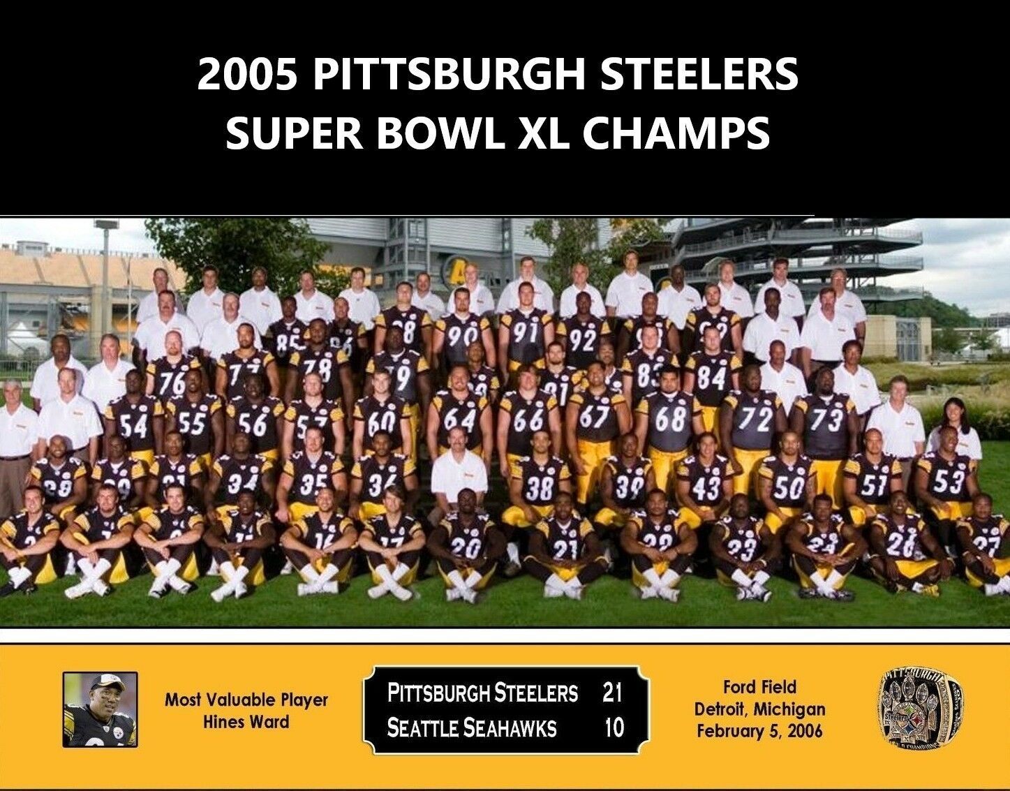 2005 Pittsburgh Steelers 8X10 Team Photo and 47 similar items