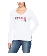 Columbia Women&#39;s Tested Tough in Pink Rebel Ls Tee - White - Medium - $13.85