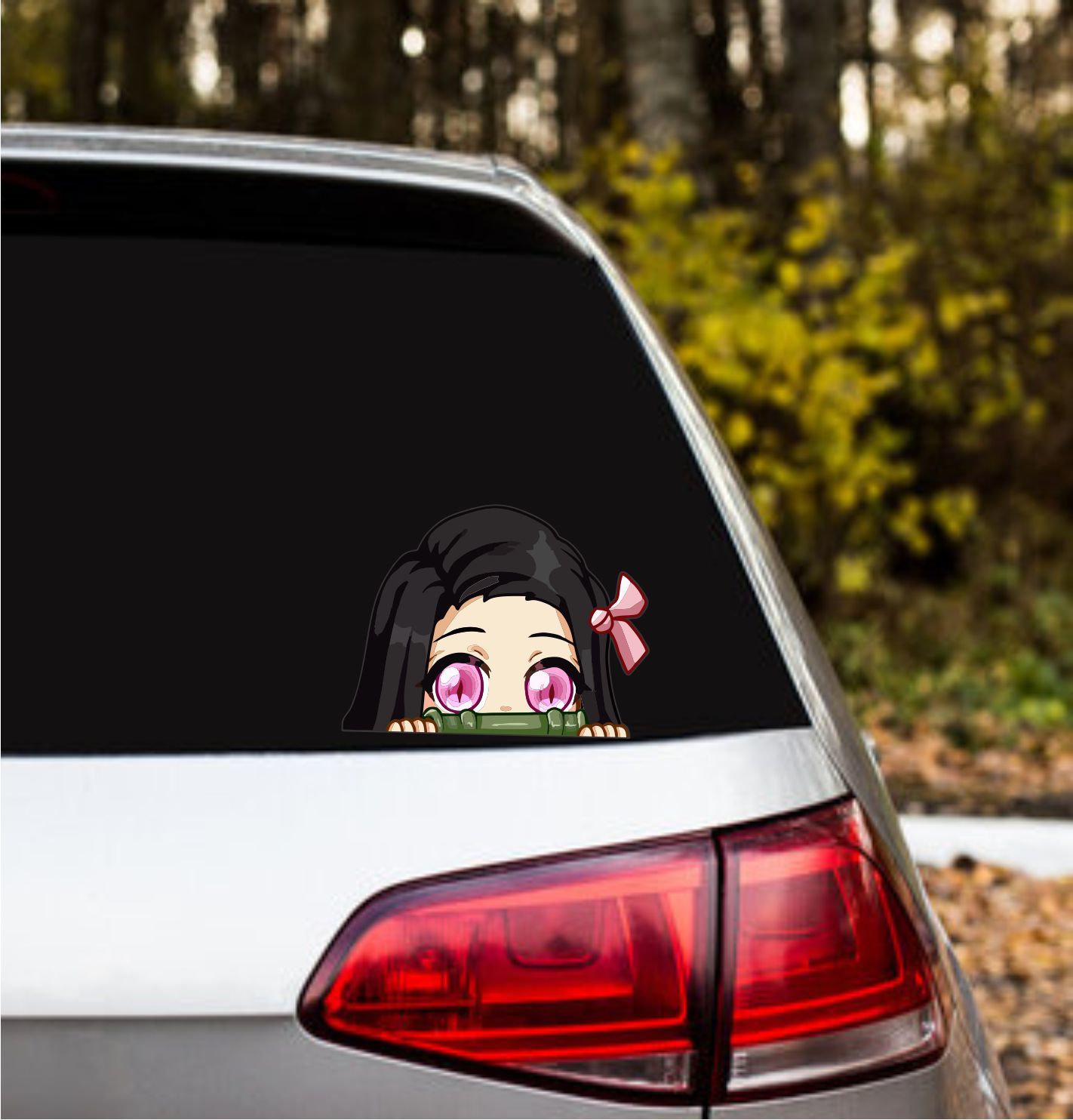 Mitsuri Peeking Peeker Window Vinyl Decal Bumper Demon Slayer Anime ...