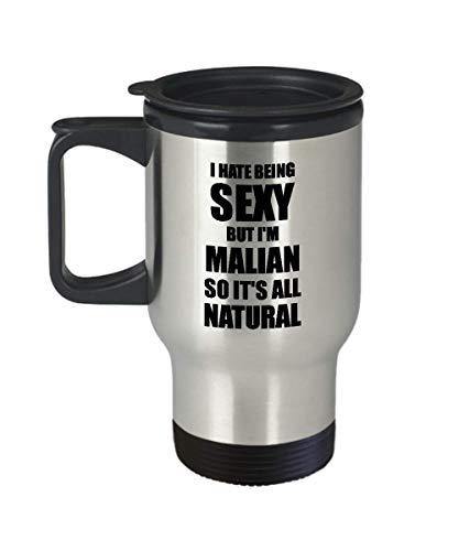 Sexy Malian Travel Mug Funny Gift for Husband Wife Bf Gf Mali Pride Coffee Tea I