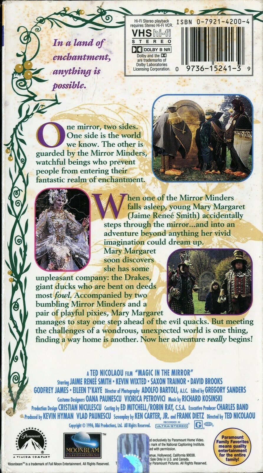 MAGIC IN THE MIRROR VHS SAXON TRAINOR PARAMOUNT VIDEO TESTED VHS Tapes