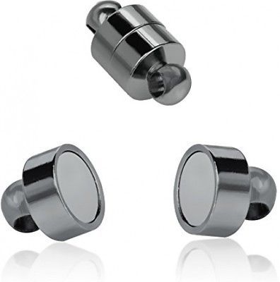 Linsoir Beads Stainless Steel 5mm Leather Cord End Caps with Lobster Clasp Connector Findings 5 Sets
