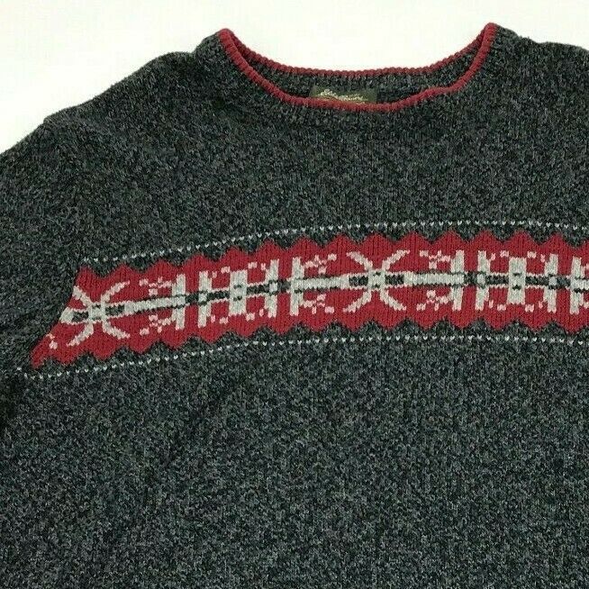 VINTAGE Eddie Bauer Nordic Fair Isle Sweater Size XLT 1XT Big & Tall ...