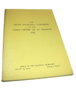 1947 Sixth National Congress of Third Order of St. Francis Holy Catholic... - $19.99
