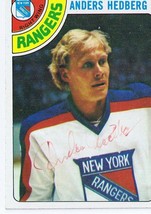 Anders Hedberg 1978 Topps Autograph #25 Rangers