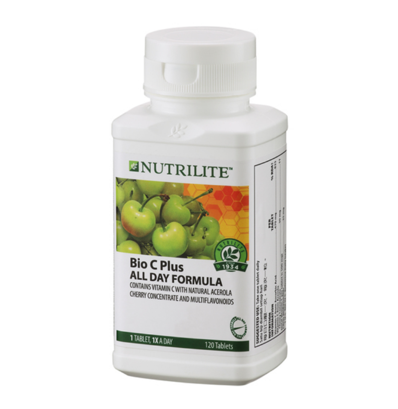 Amway NUTRILITE Bio C Plus All Day Formula Vitamin C Healthy Bone Teeth (120Tab)