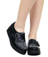 Wild Diva Elsa-03 Lounge Buckle Flatform Creeper Oxford Shoes, Blk/Wht, ... - $25.73