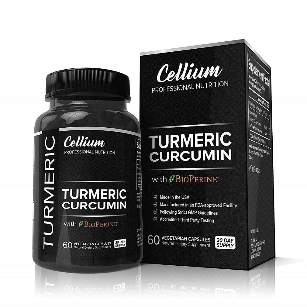 Cellium Turmeric Curcumin with BioPerine 95% Curcuminoids 60 Capsules