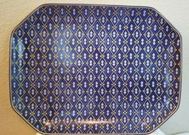 Williams Sonoma BLUE MOSAIC Hanukkah Octagonal Platter NWOT  16x12 - $59.00