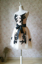 Elegant Ivory LACE Embroidery Knee Length Formal Dress Bridesmaid Dress Plus image 5