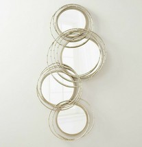 Horchow Neiman Marcus Mid  Mod Contemporary Floating Circles Mirror XL $950 50" - $642.51