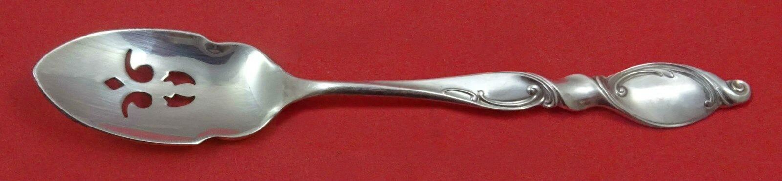 Repousse by Kirk Sterling Silver Olive Spoon Pierced 5 3/4" Custom Made 