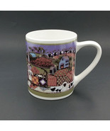Gibson American Harvest Ceramic Coffee Mug Country Farm Life Cows Pumpki... - $12.00